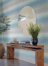 Antonina Vella Desert Textile Blue Wallpaper