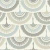 York Designer Series Feather & Fringe Cream/Blue Wallpaper