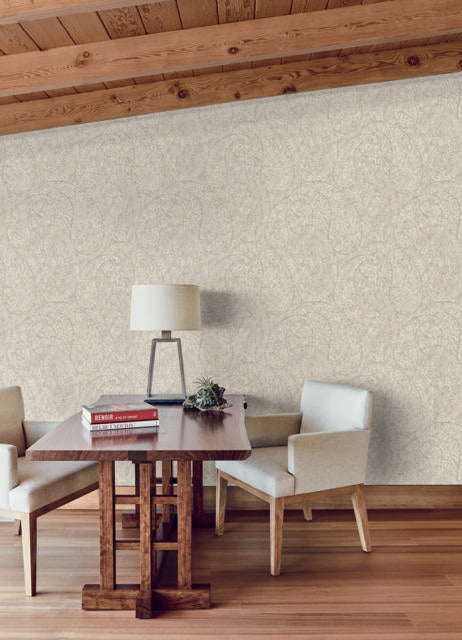 Antonina Vella Kashmir Dreams Paisley Off White Wallpaper