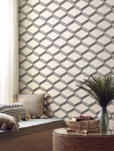 Antonina Vella Palisades Paperweave Beige/Black Wallpaper