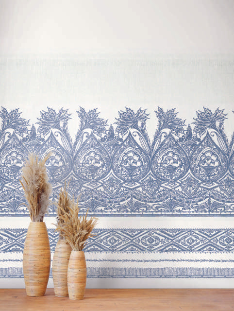 Antonina Vella HennaMural Blue/White Wallpaper