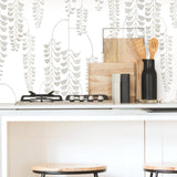 York Deco Wisteria White & Cream Wallpaper