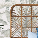 York Banana Leaf White & Cream Wallpaper