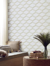 Antonina Vella Palisades Paperweave Beige & White Wallpaper