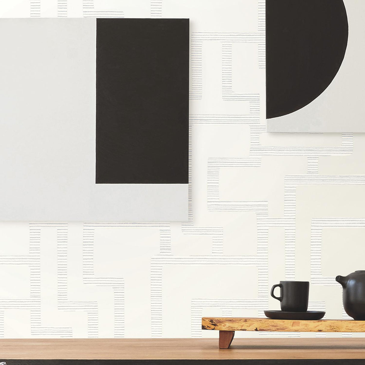 York Graphic Polyomino Pearl Wallpaper