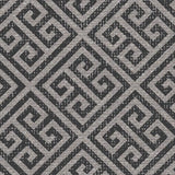 York Grecian Geometric Silver & Black Wallpaper
