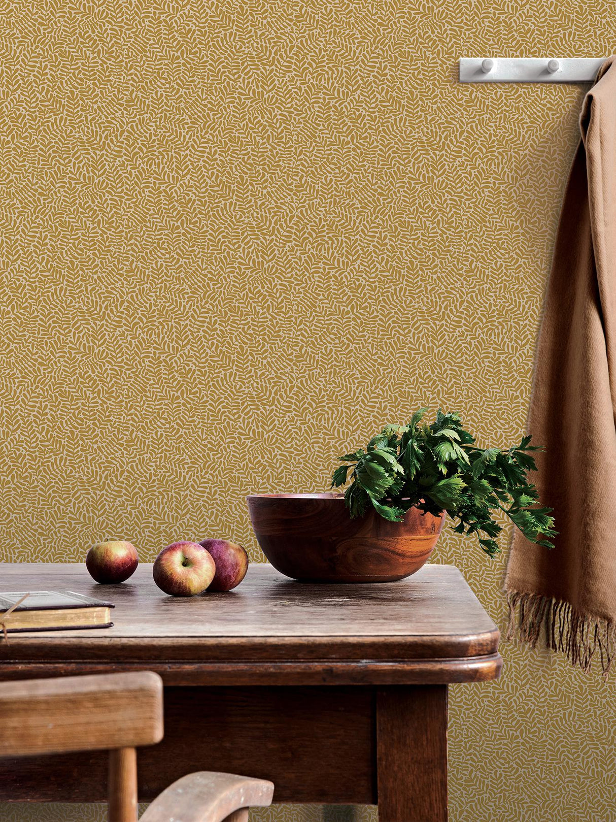 A-Street Prints Anna Mustard Fern Trail Wallpaper