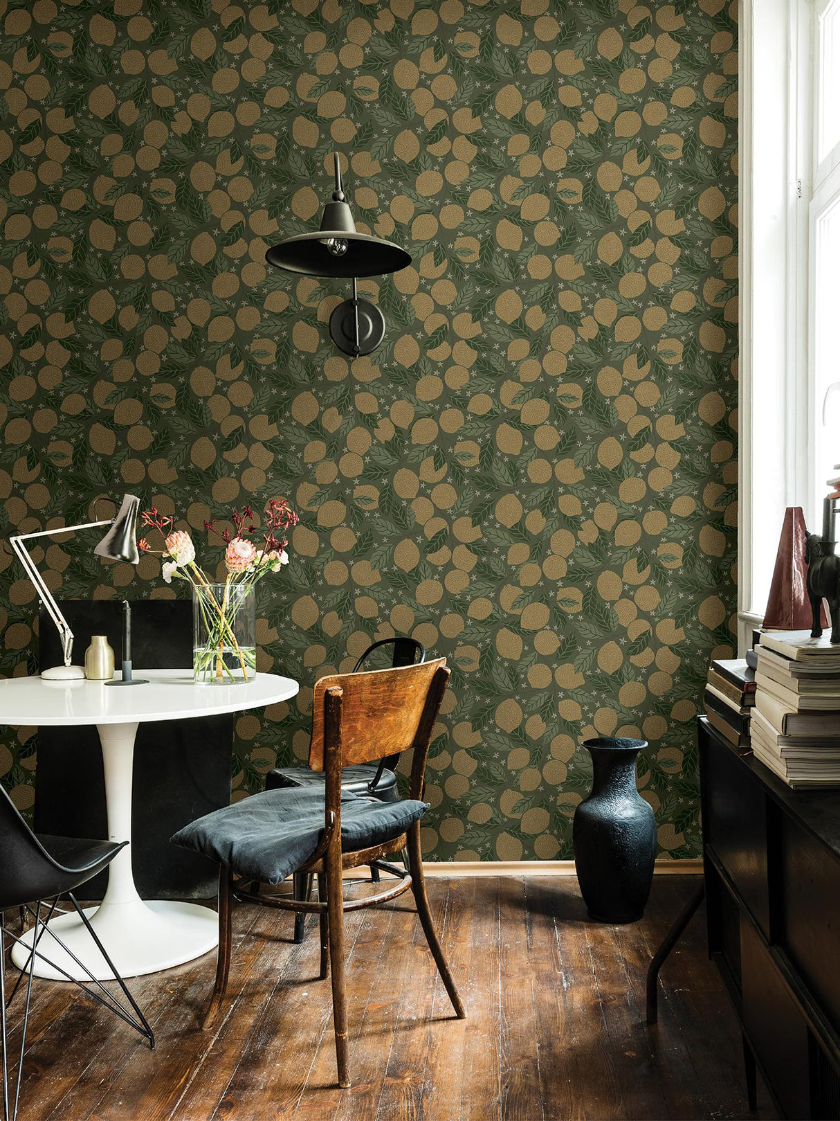 A-Street Prints Annelie Fruit Green Wallpaper