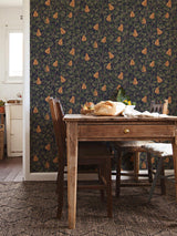 A-Street Prints Pirum Navy Pear Wallpaper