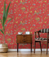 Brewster Home Fashions Scalamandre Scalamandre Nuwallpaper Chinoiserie Tomato Wallpaper