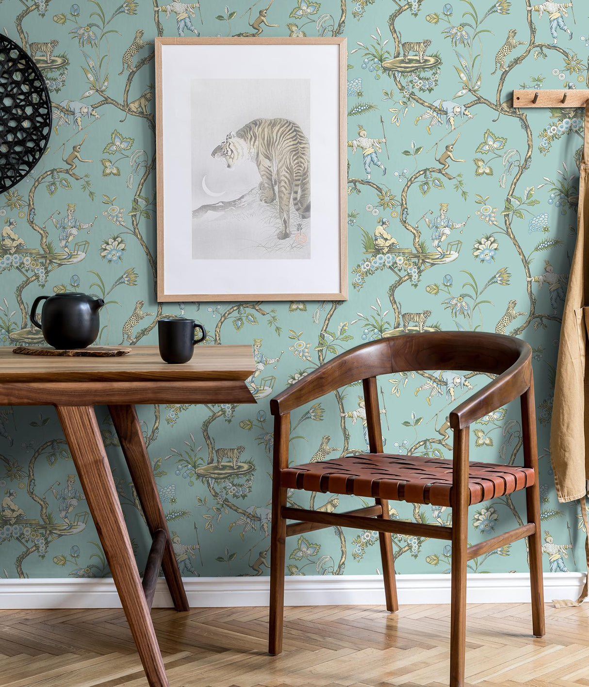 Brewster Home Fashions Scalamandre Scalamandre Nuwallpaper Chinoiserie Robin Egg Wallpaper