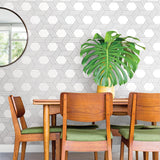 Brewster Home Fashions Scott Living Scott Living Nuwallpaper Geometrics Silver Wallpaper