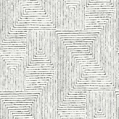 Brewster Home Fashions Scott Living Scott Living Nuwallpaper Geometrics Black Wallpaper