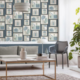 Brewster Home Fashions Fine Decor Medley Krasner Blue Wallpaper