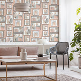 Brewster Home Fashions Fine Decor Medley Krasner Pink Wallpaper