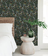 Brewster Home Fashions Pip & Lo Pip & Lo Nuwallpaper Leaves Chocolate Wallpaper