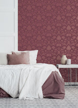 Brewster Home Fashions Brewster Archive Collection Flowers Red Wallpaper