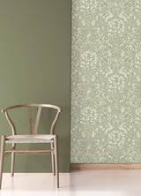 Brewster Home Fashions Brewster Archive Collection Flowers Sage Wallpaper
