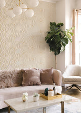 Brewster Home Fashions Rachel Zoe Rachel Zoe Nuwallpaper Geometrics Cream Wallpaper
