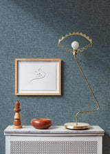 A-Street Prints Bentley Navy Faux Linen Wallpaper