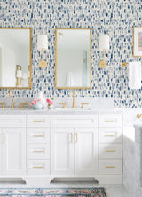 A-Street Prints Daylight Abstract Navy Wallpaper