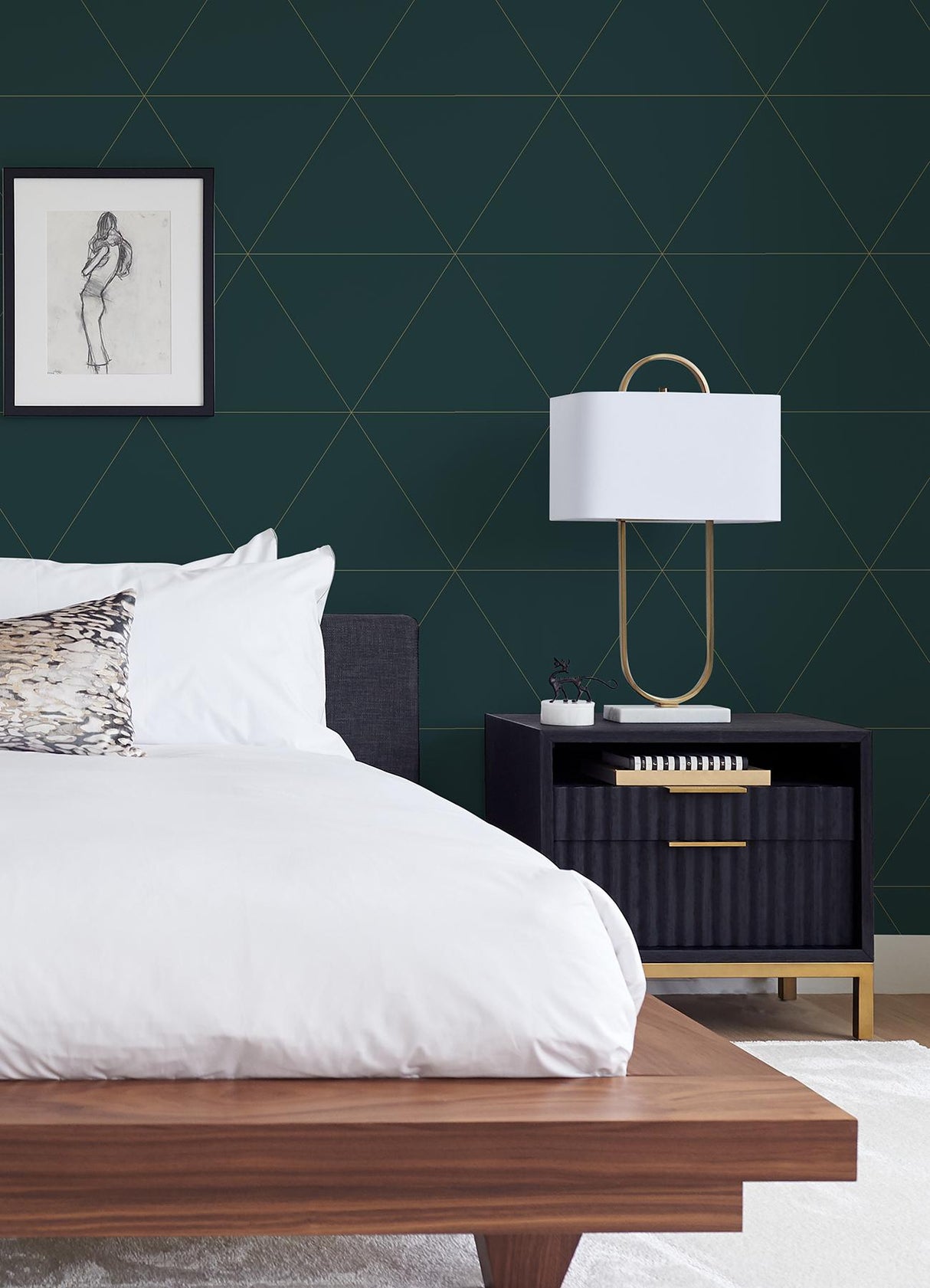 A-Street Prints Daylight Geometrics Indigo Wallpaper