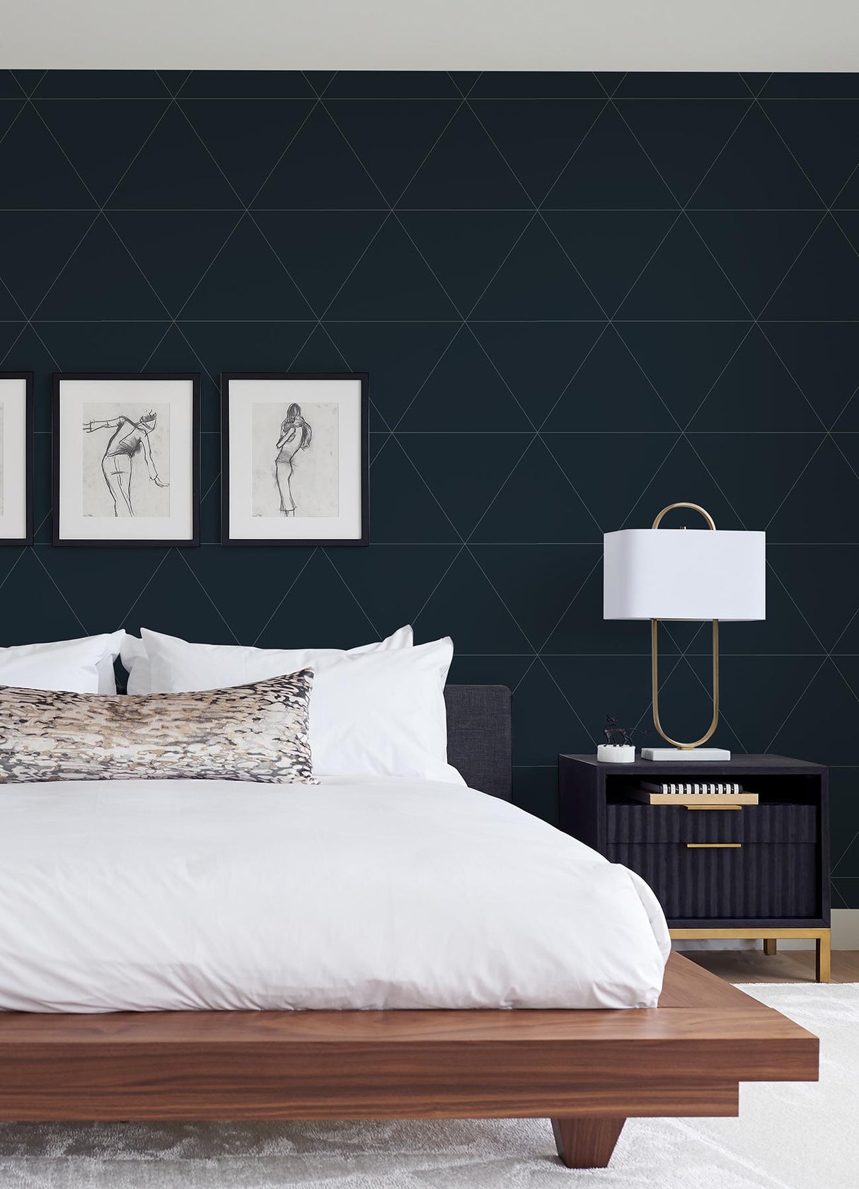 A-Street Prints Daylight Geometrics Black Wallpaper