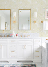 A-Street Prints Finnley Yellow Inked Fern Wallpaper