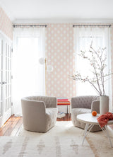 A-Street Prints Daylight Trellis Orange Wallpaper