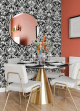 A-Street Prints Sadie Black Parisian Damask Wallpaper