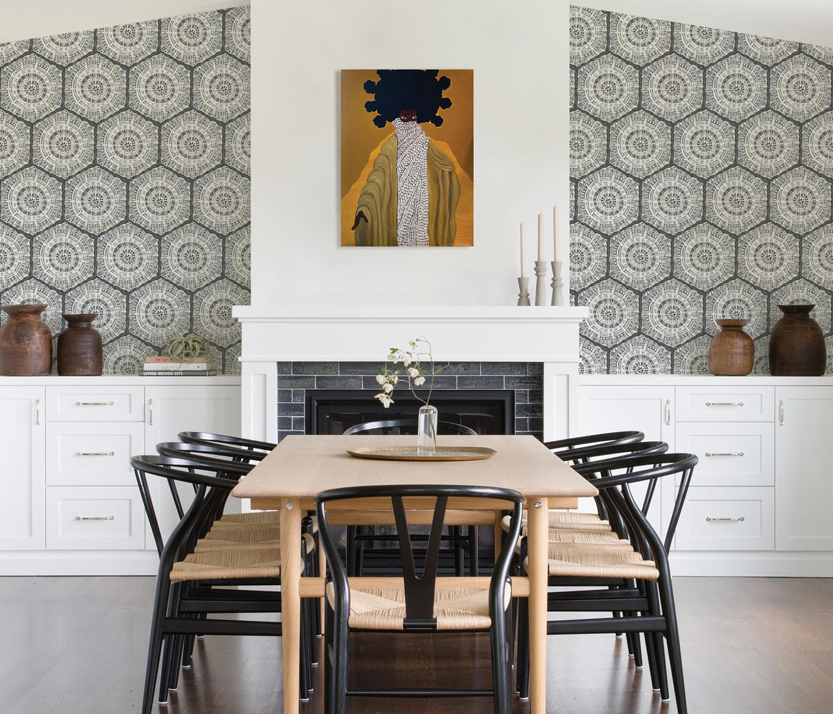Brewster Home Fashions Lili Whittwhitt Lisa Love Nuwallpaper Geometrics Charcoal Wallpaper
