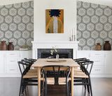 Brewster Home Fashions Lili Whittwhitt Lisa Love Nuwallpaper Geometrics Charcoal Wallpaper