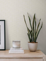 Seabrook Deco Spliced Stripe Linen Wallpaper