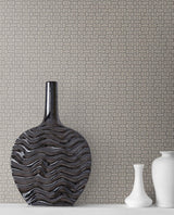 Seabrook Capsule Geometric Nobel Grey Wallpaper