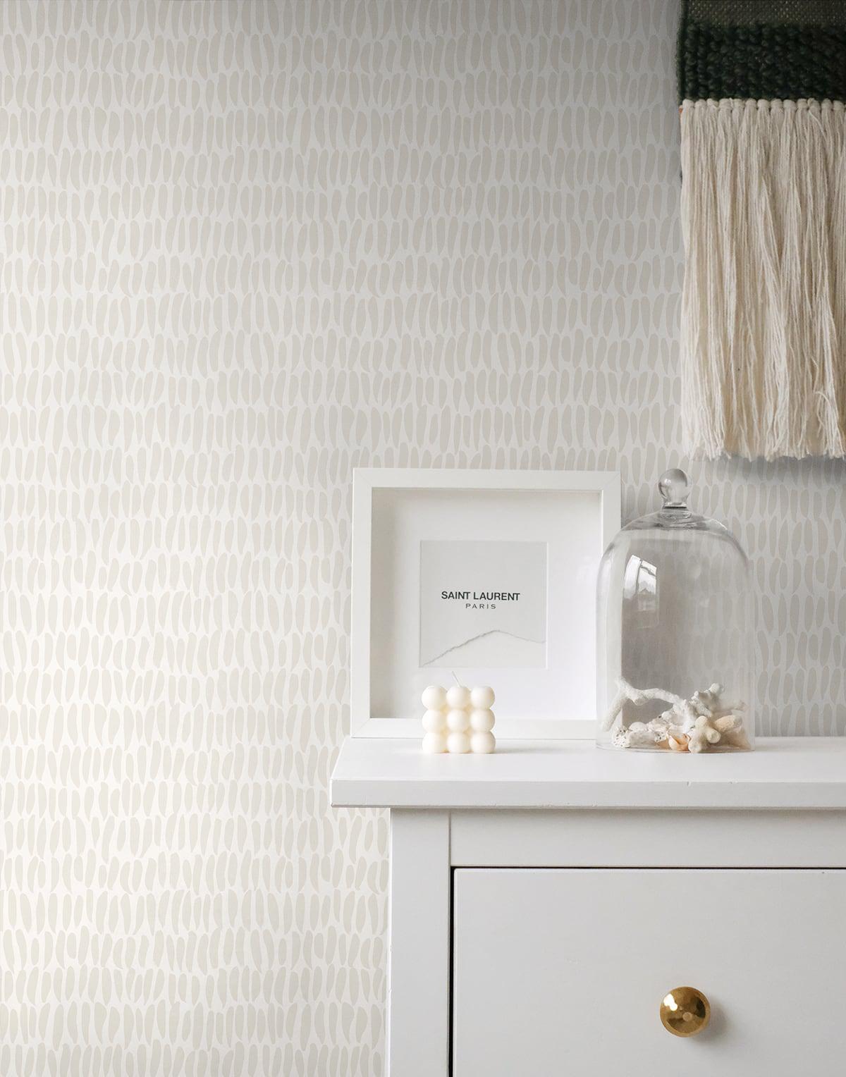 Seabrook Brushwork Oat Milk Wallpaper