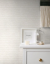 Seabrook Brushwork Oat Milk Wallpaper