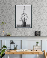 Seabrook Pip Geo Salt And Pepper Wallpaper