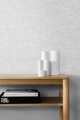Seabrook Interference Pearl Grey Wallpaper