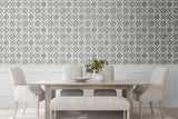 Seabrook Augustine Charcoal & Linen Wallpaper