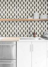 Seabrook Ditto Eclipse & Linen Wallpaper