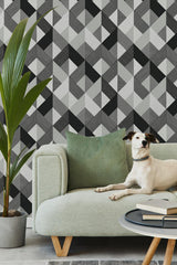 Seabrook Marquetry Greystone Wallpaper