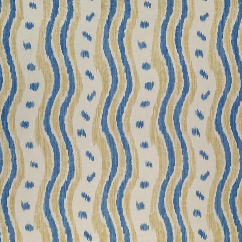 Lee Jofa IKAT STRIPE BLUE/YELLOW Fabric