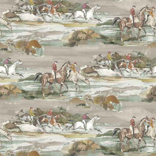 Mulberry MORNING GALLOP GREY/SAND Wallpaper
