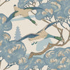 Mulberry Grand Flying Ducks Blue Wallpaper
