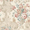 Mulberry Floral Rococo Lovat/Red Wallpaper