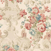 Mulberry Floral Rococo Red/Green Wallpaper