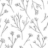 Roommates Twigs Peel & Stick White Wallpaper