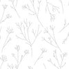 Roommates Twigs Peel & Stick Gray Wallpaper