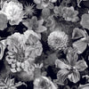 Roommates Vintage Floral Blooms Peel And Stick Black Wallpaper