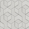 Roommates Striped Hexagon Peel & Stick Black Wallpaper